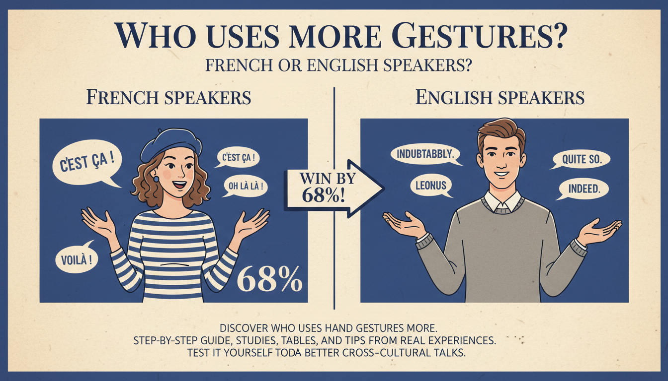 Who Uses More Gestures: French or English Speakers? Who Uses More Gestures: French or English Speakers?