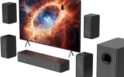 5.1.2 Virtual Surround Soundbar: Compact Home Theater System