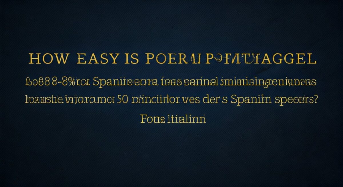 How Easy is Portuguese for Spanish Speakers?