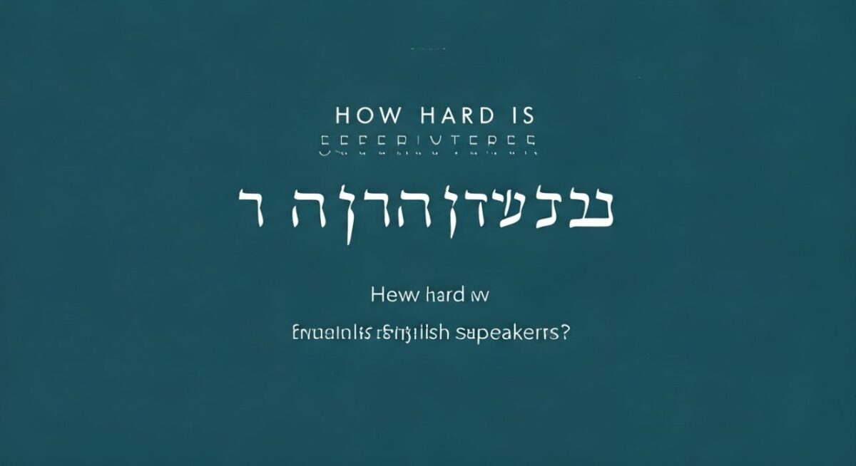 How Hard is Hebrew for English Speakers?