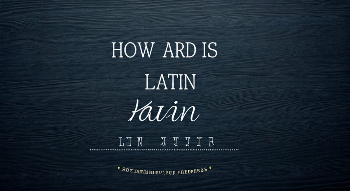 How Hard is Latin for English Speakers?