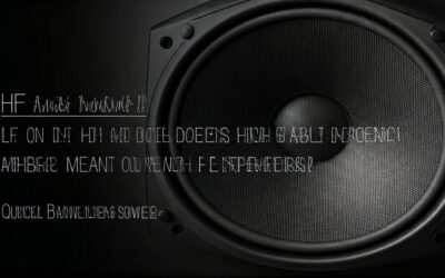 What Does HF & LF Mean on Speakers?
