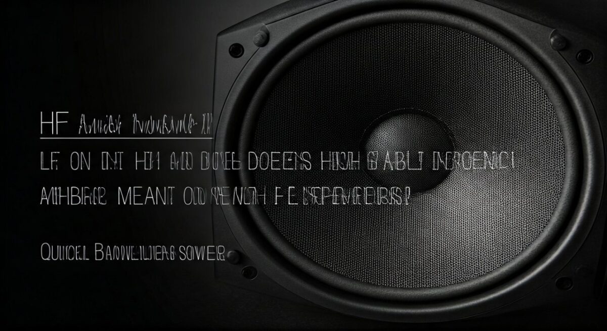 What Does HF & LF Mean on Speakers?