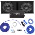 Skar Audio Dual 10″ Complete 2,400 Watt SDR Series Subwoofer Bass Package – Includes Loaded Enclosure with Amplifier